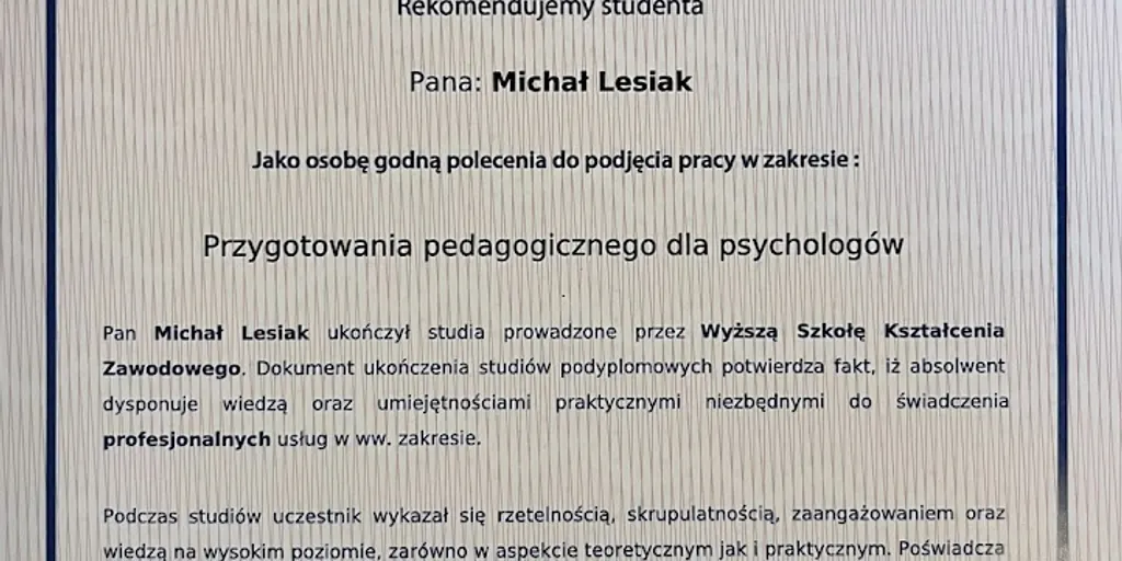 Psycholog Szczecin - Klinika Psychologiczna Empatia - Michał Lesiak 8