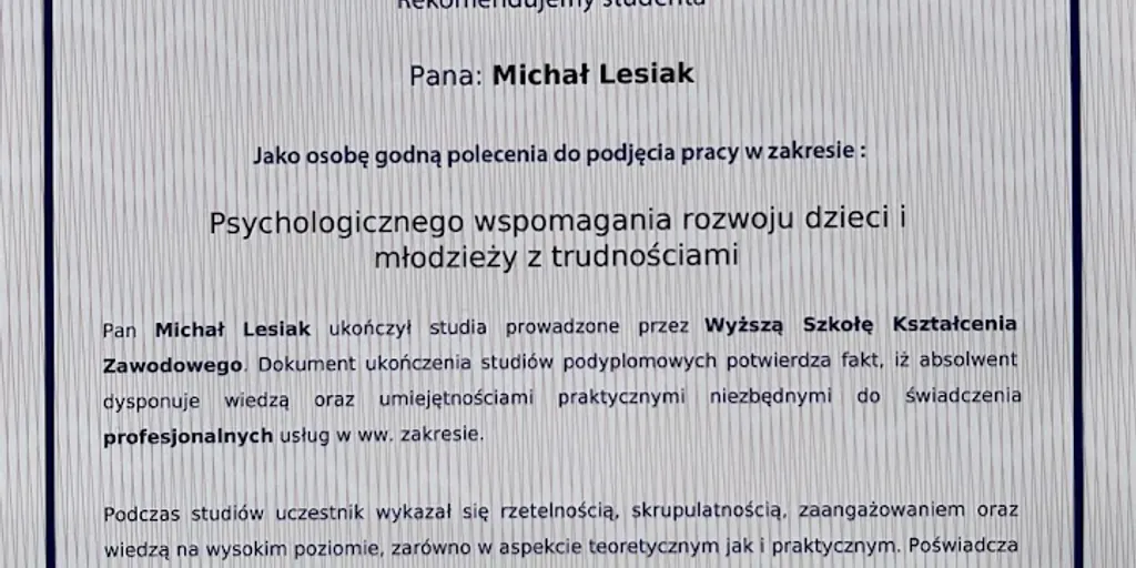 Psycholog Szczecin - Klinika Psychologiczna Empatia - Michał Lesiak 7